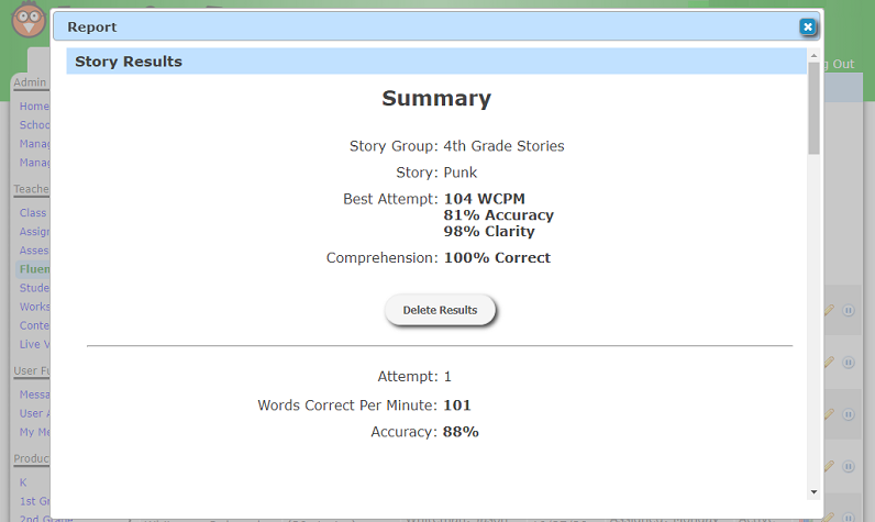 Fluency Results